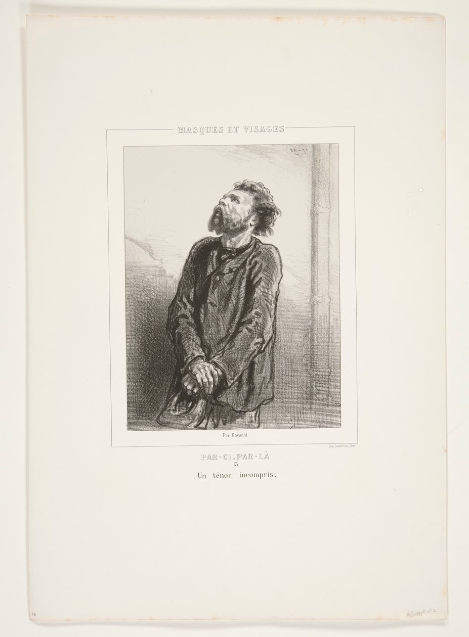 Ein unverstandener Tenor. von Paul Gavarni