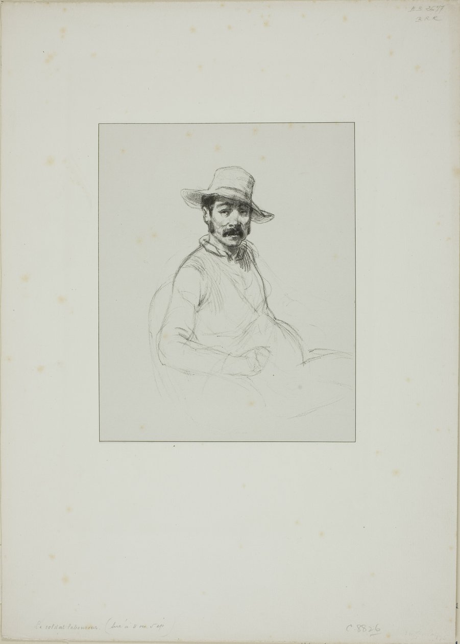 Ohne Titel (Der Soldat-Arbeiter) von Paul Gavarni
