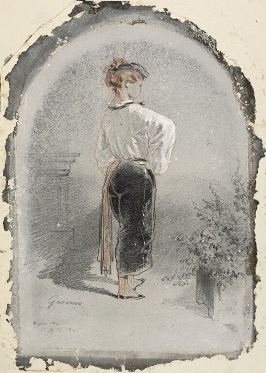 Frau im spanischen Kostüm von Paul Gavarni