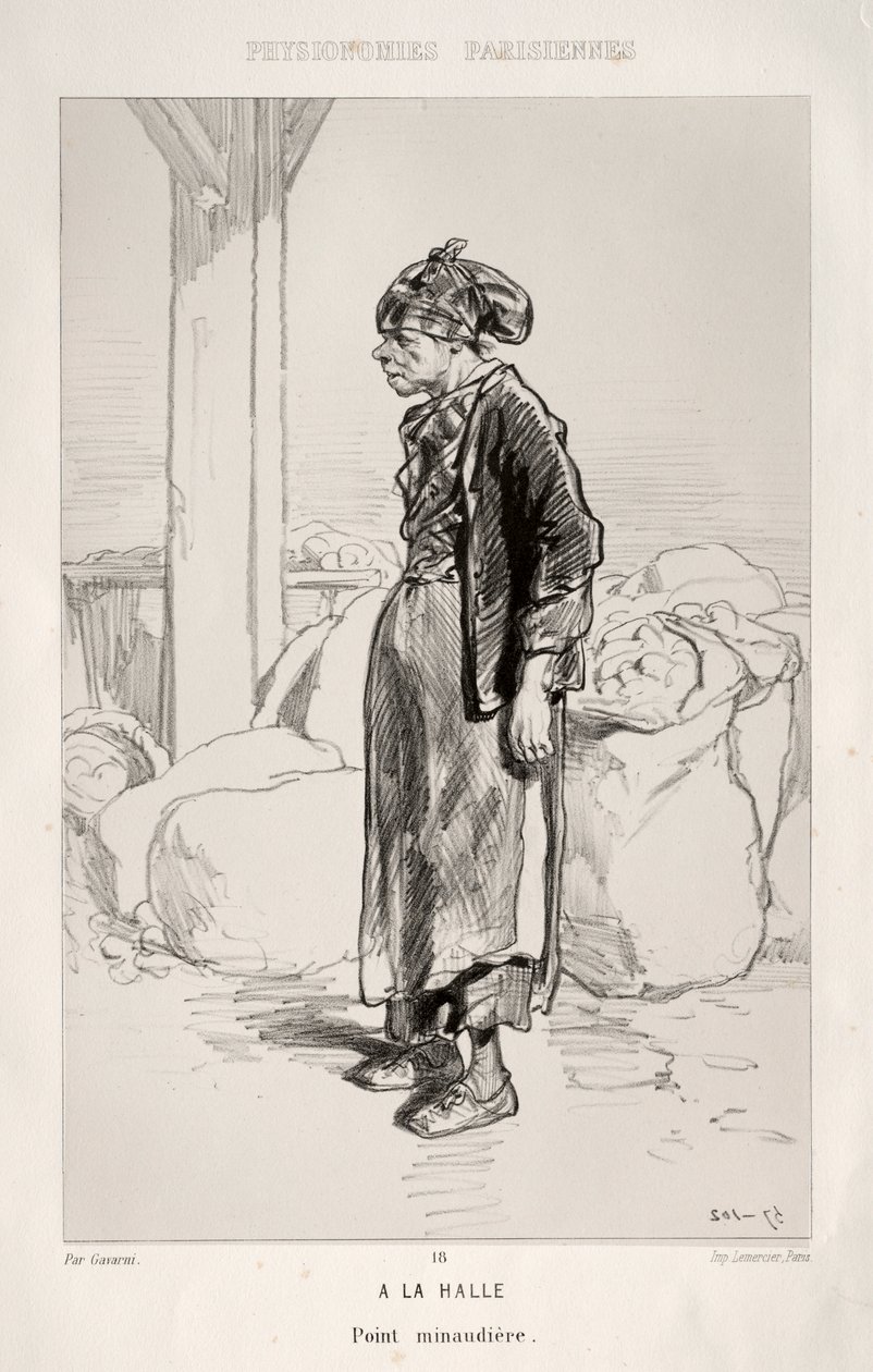 Auf dem Markt von Paul Gavarni