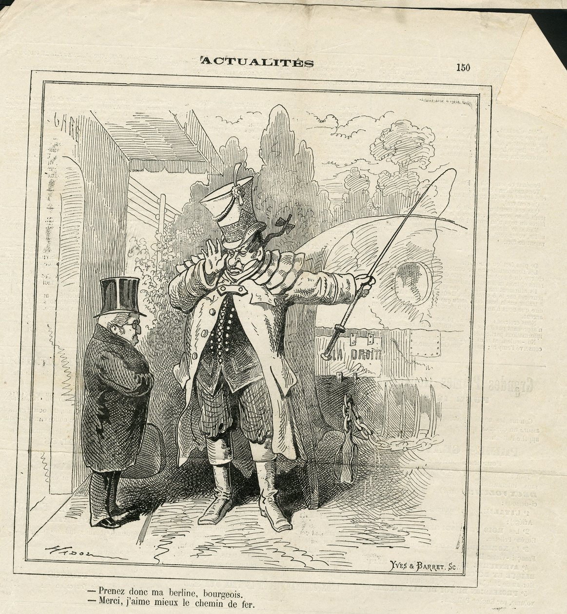 Illustration von Hadol (1835-1875) in Le Charivari von Paul Hadol