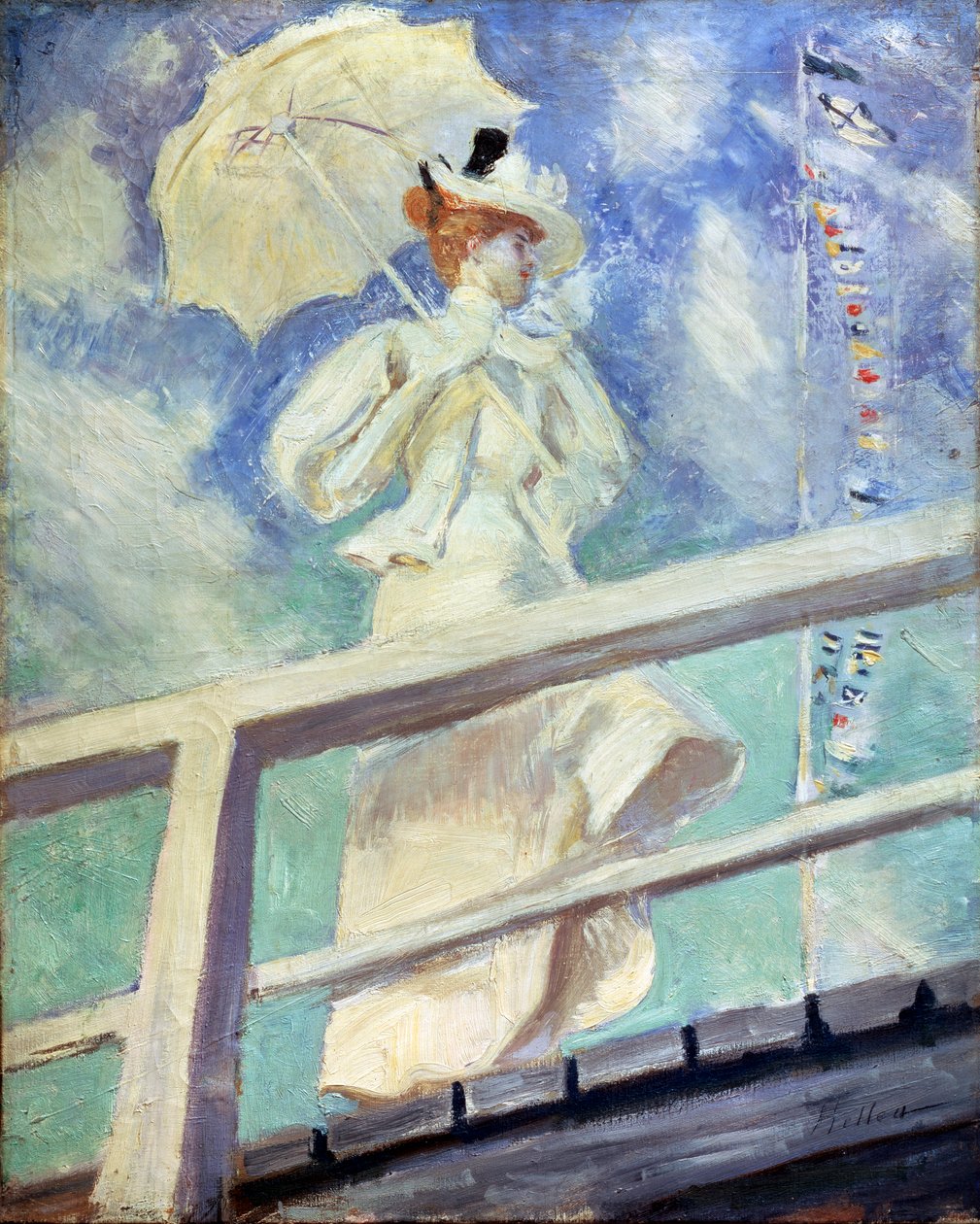 Dame in Weiß, späte 19. Jahrhundert von Paul Helleu