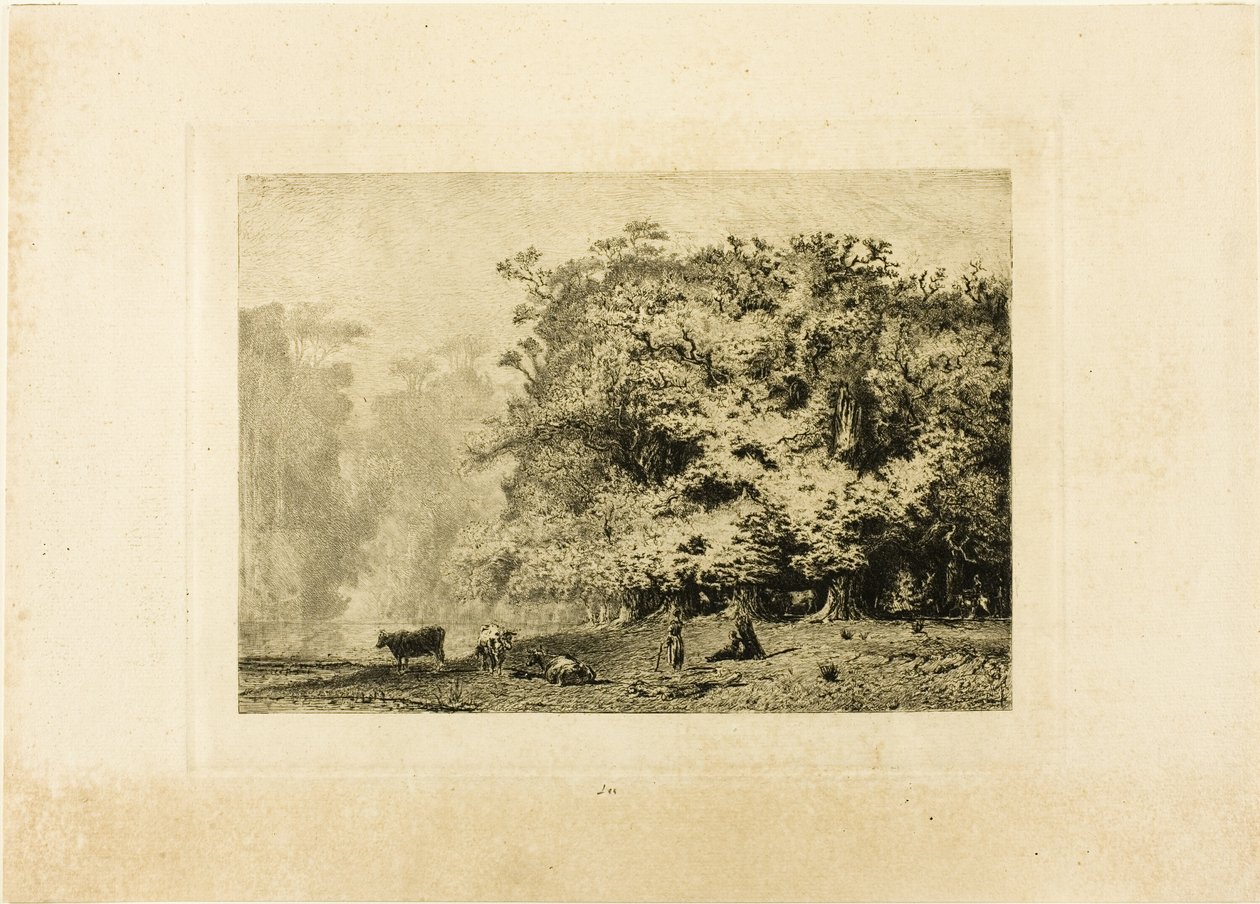 In der Nähe von Fontainebleau von Paul Huet