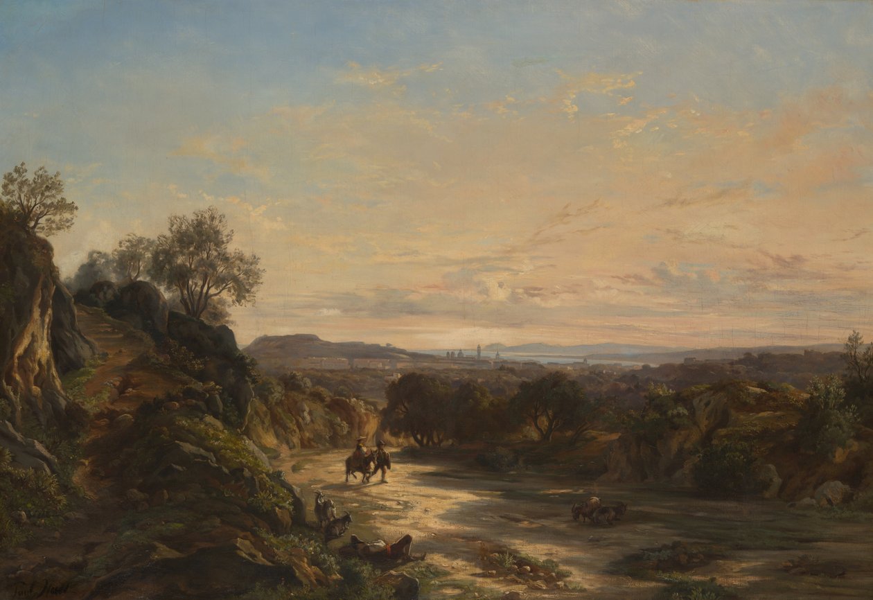 Auf der Straße nach Nizza von Paul Huet