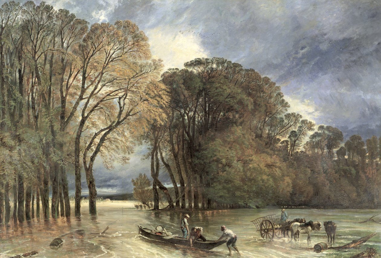 Die Flut in Saint-Cloud, 1855 von Paul Huet