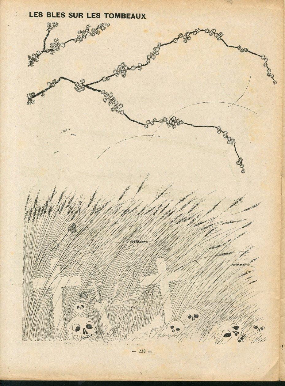 La Baionnette, Satirisch in Schwarz-Weiß von Paul Iribe