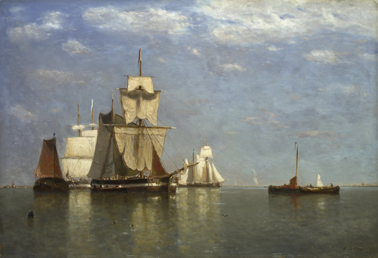 Schiffe vor Flushing, 1869 von Paul Jean Clays