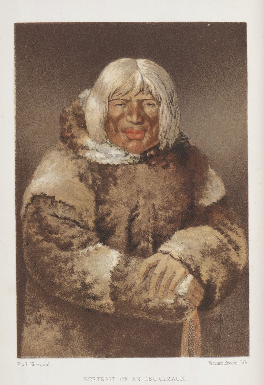 Porträt eines Eskimos, veröffentlicht 1859 von Paul Kane
