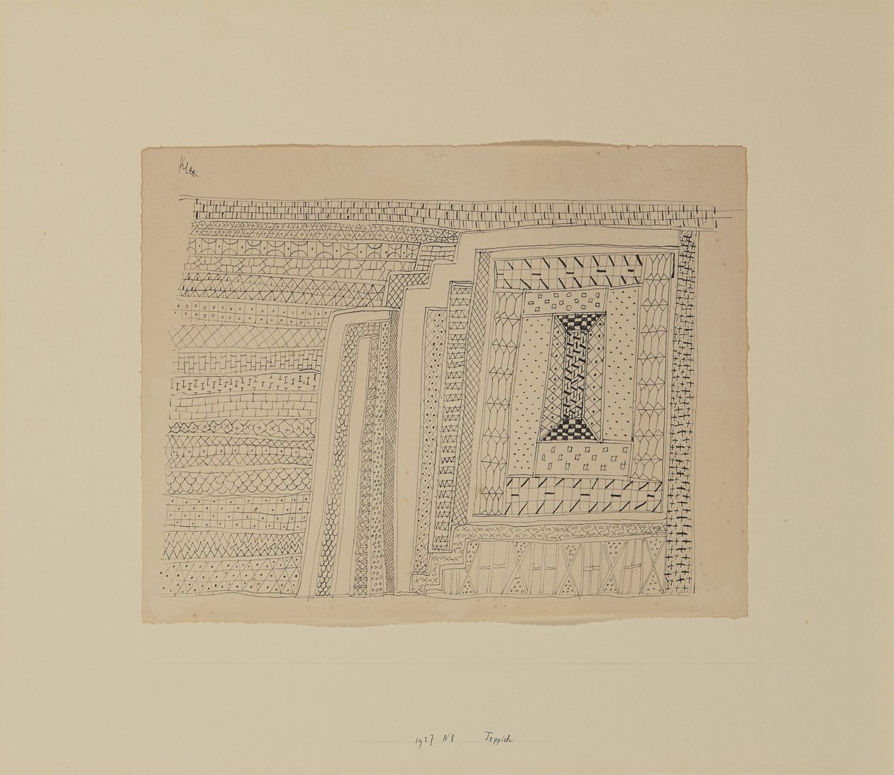 Teppich Kelim, 1927 von Paul Klee