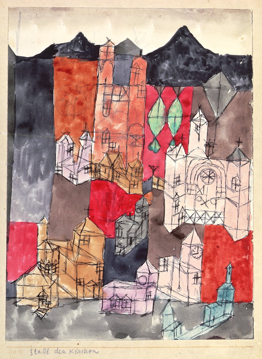 Stadt der Kirchen von Paul Klee