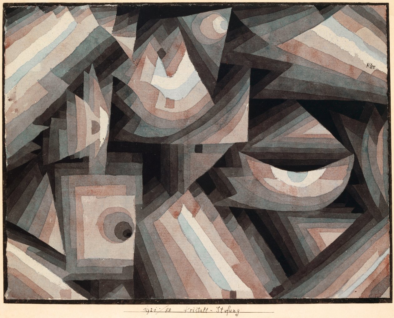 Kristallgradation, 1921 von Paul Klee