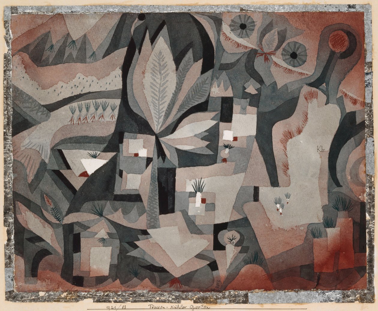 Trocken-Kühler Garten, 1921 von Paul Klee