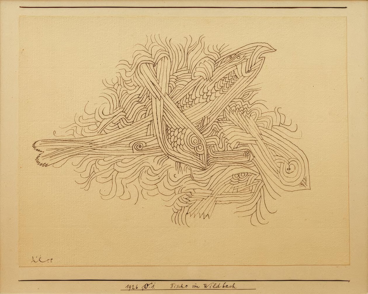Fische im Wildbach von Paul Klee
