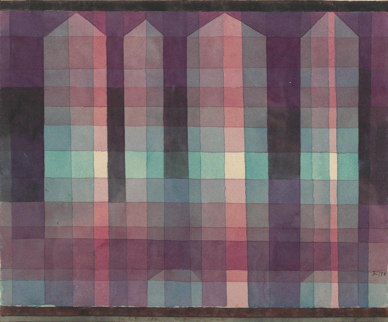 Vier Türme, 1923 von Paul Klee