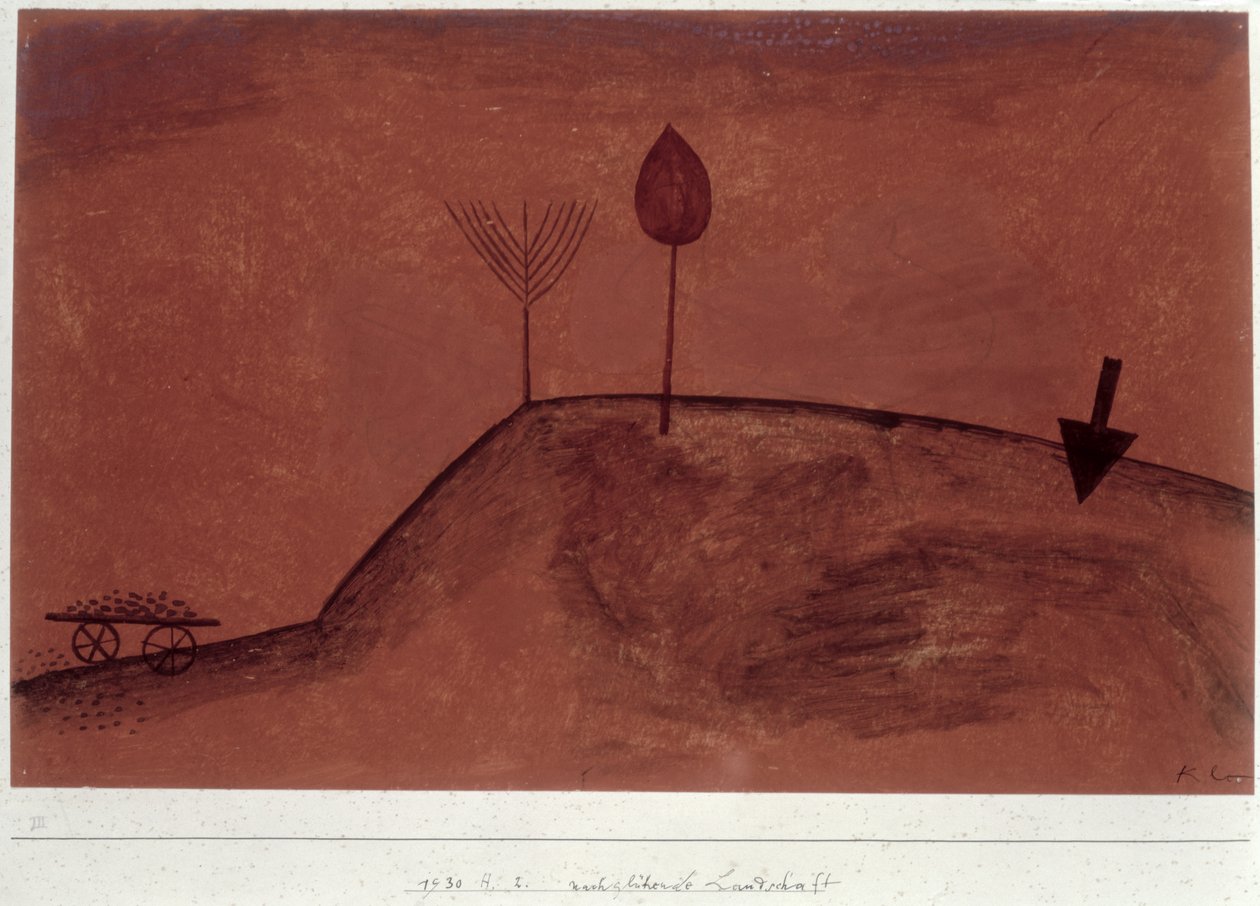 Landschaft im Nachglühen von Paul Klee