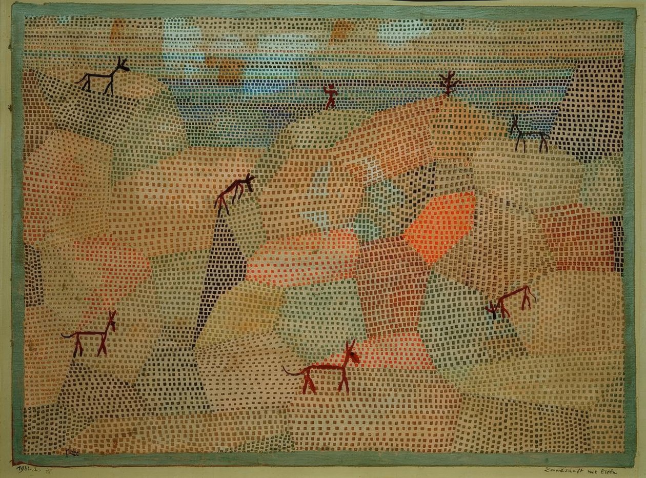 Landschaft mit Eseln von Paul Klee