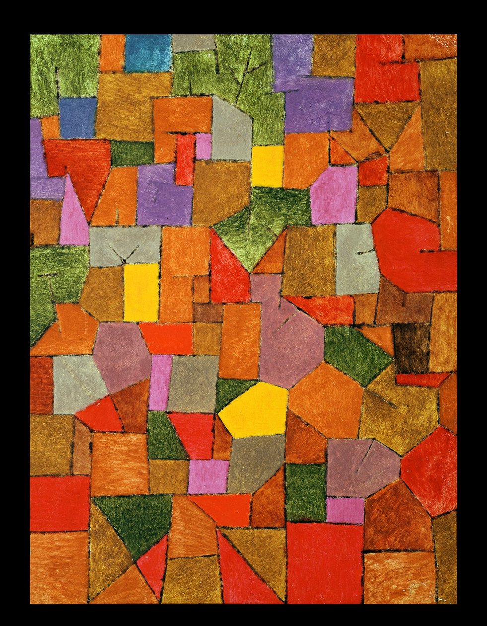 Bergdorf (Herbstlich) 1934 von Paul Klee