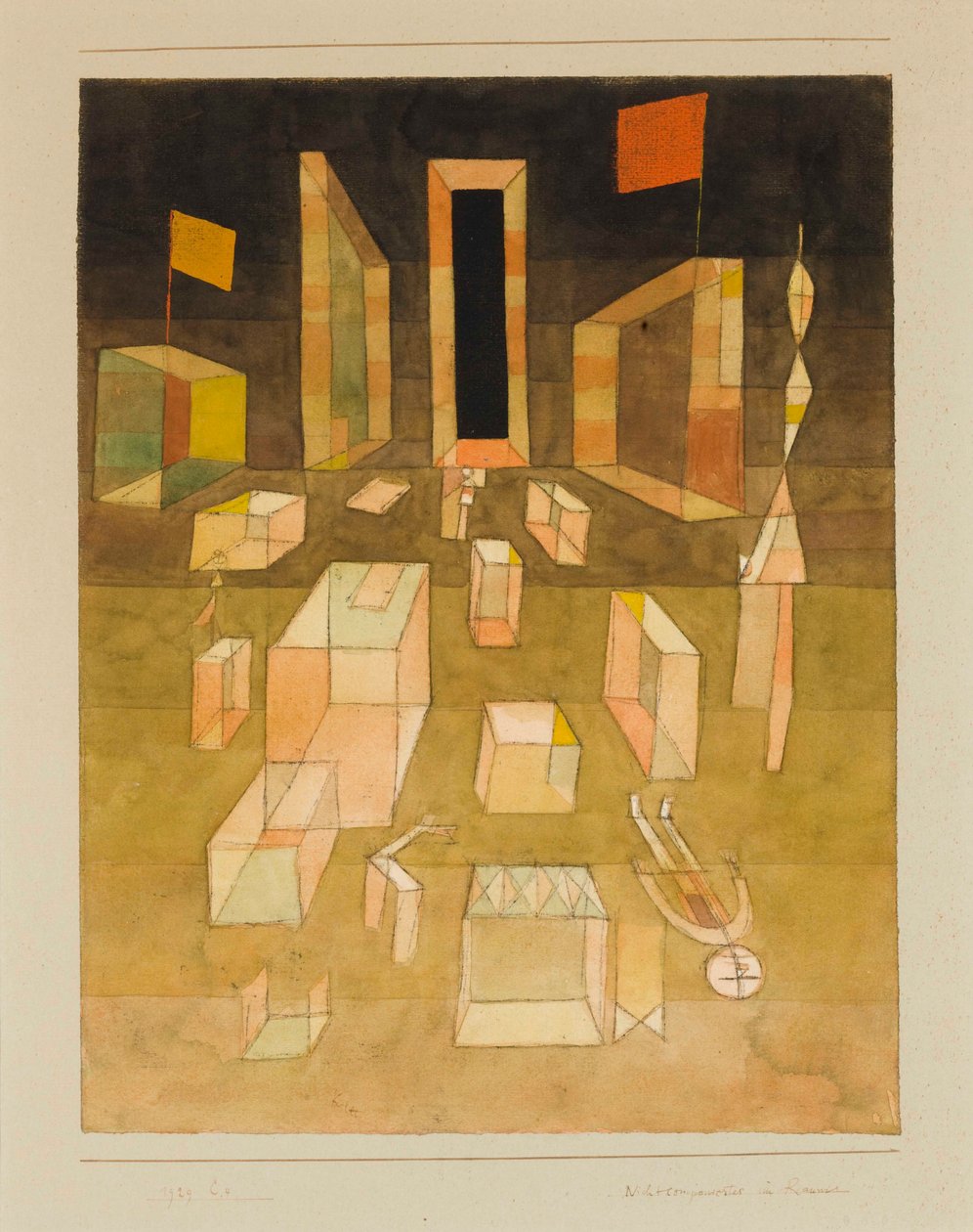 Nichtkomponiertes im Raum, 1929 von Paul Klee