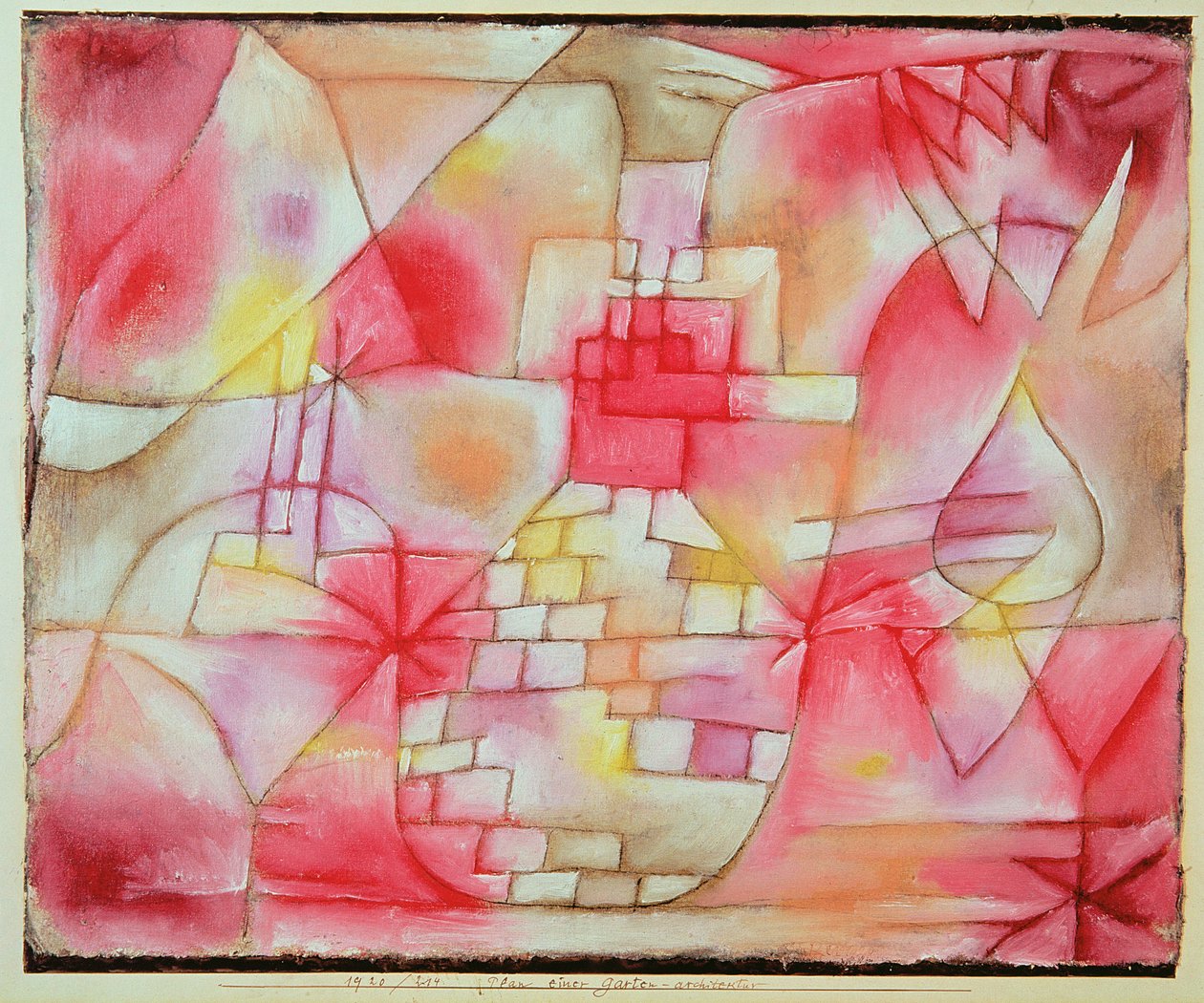 Plan für Gartenarchitektur von Paul Klee
