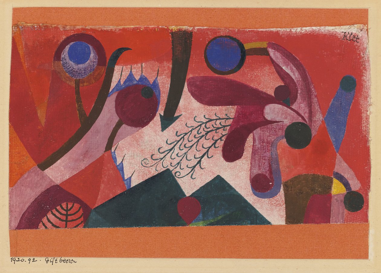 Giftige Beeren, 1920 von Paul Klee