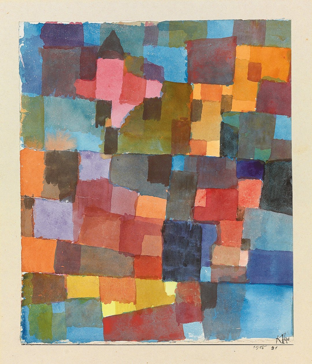 Raumarchitekturen (auf Kalt-Warm) von Paul Klee