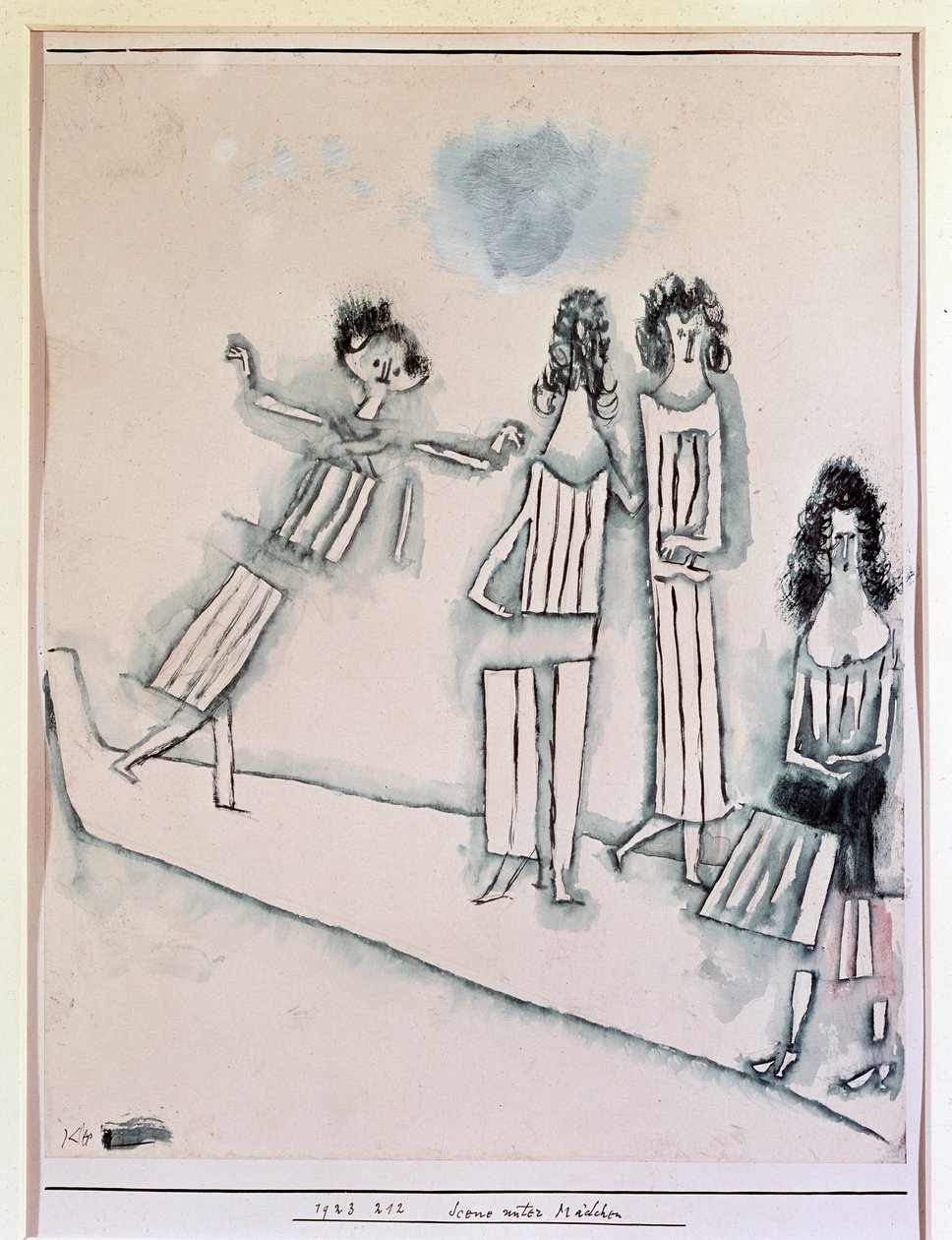 Szene mit Mädchen von Paul Klee