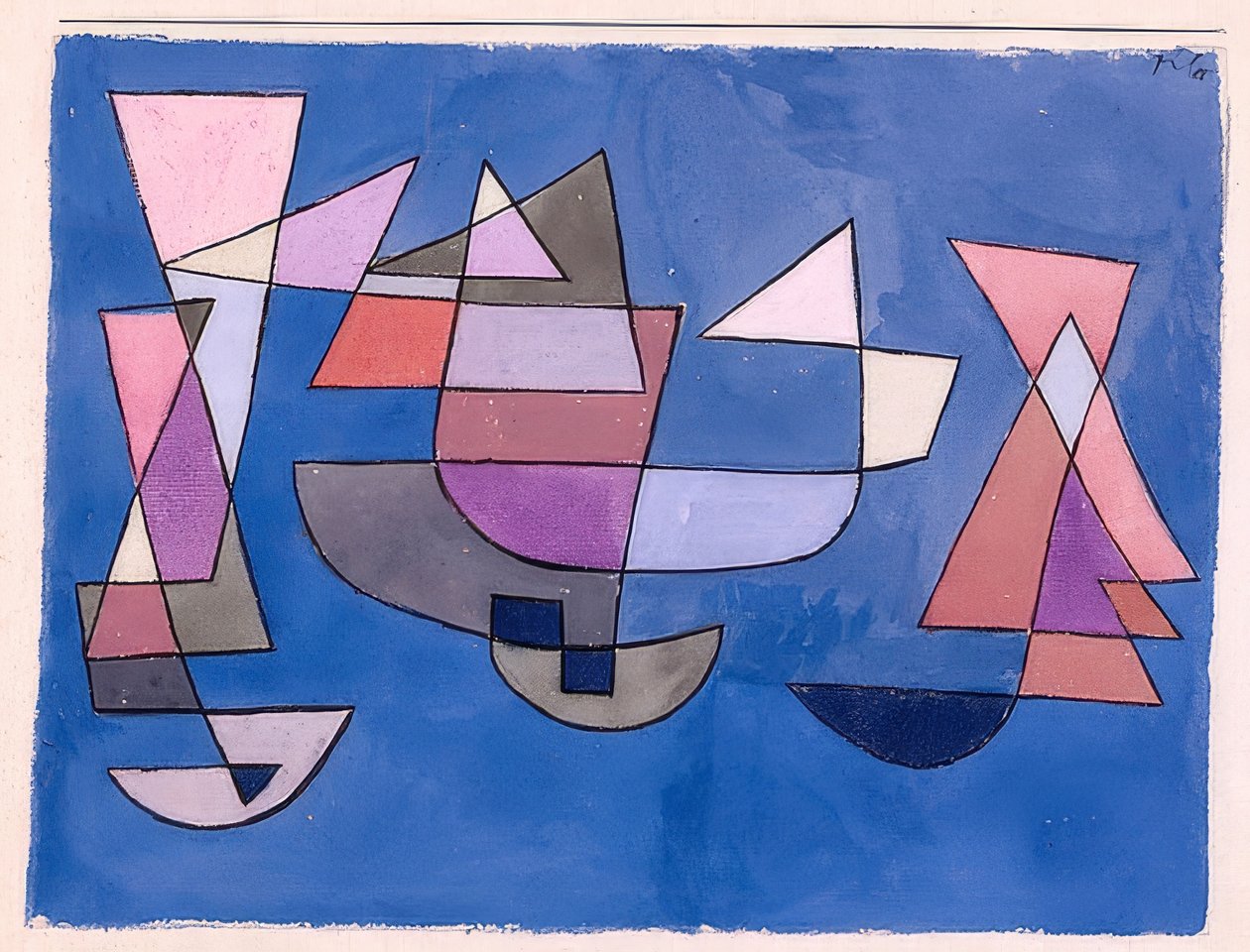 Segelschiffe. 1927 von Paul Klee