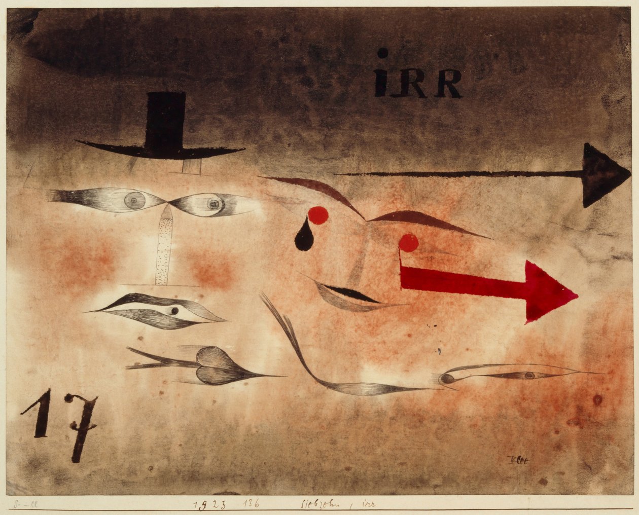 Siebzehn, Wahnsinnig, 1923 von Paul Klee
