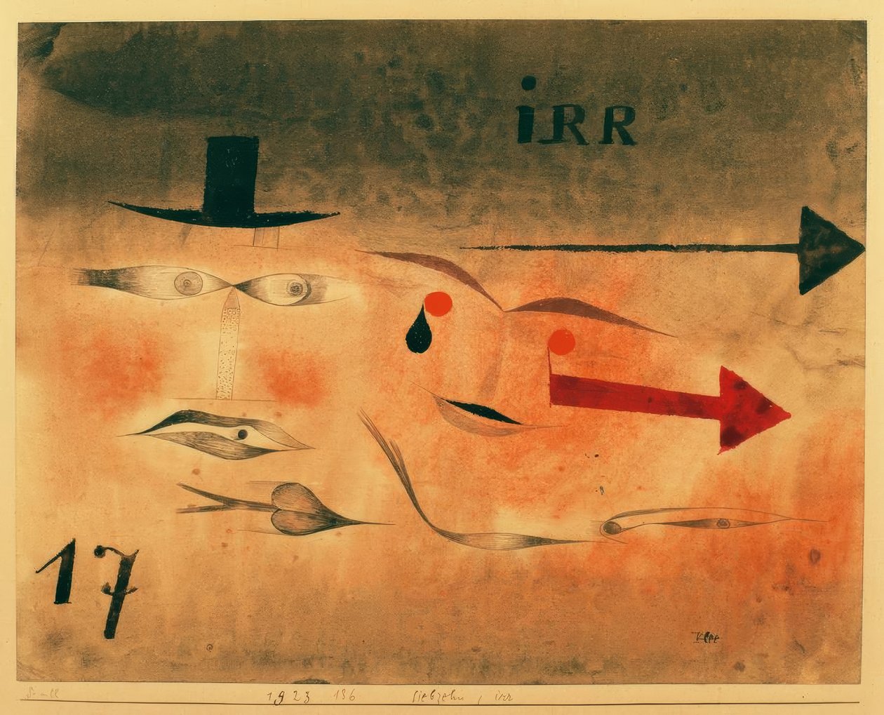 Siebzehn, irr von Paul Klee
