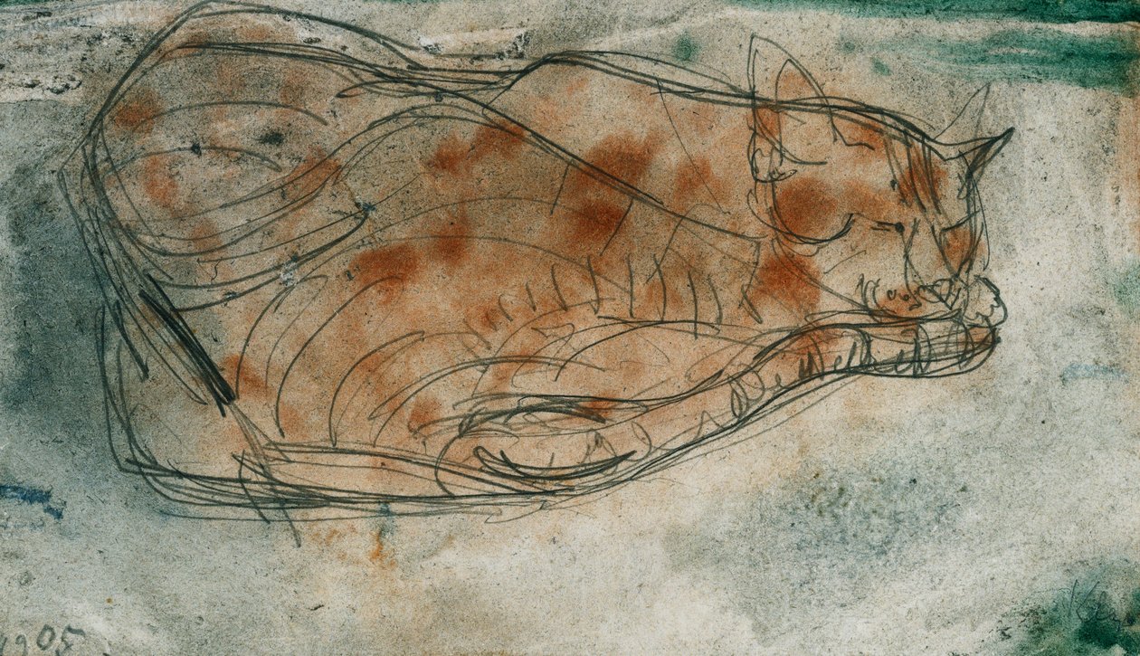 Schlafende Katze von Paul Klee