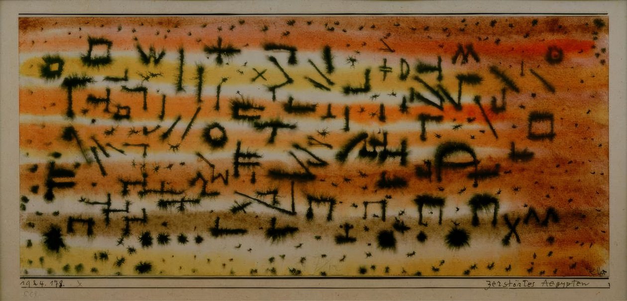 Zerstörtes Ägypten von Paul Klee