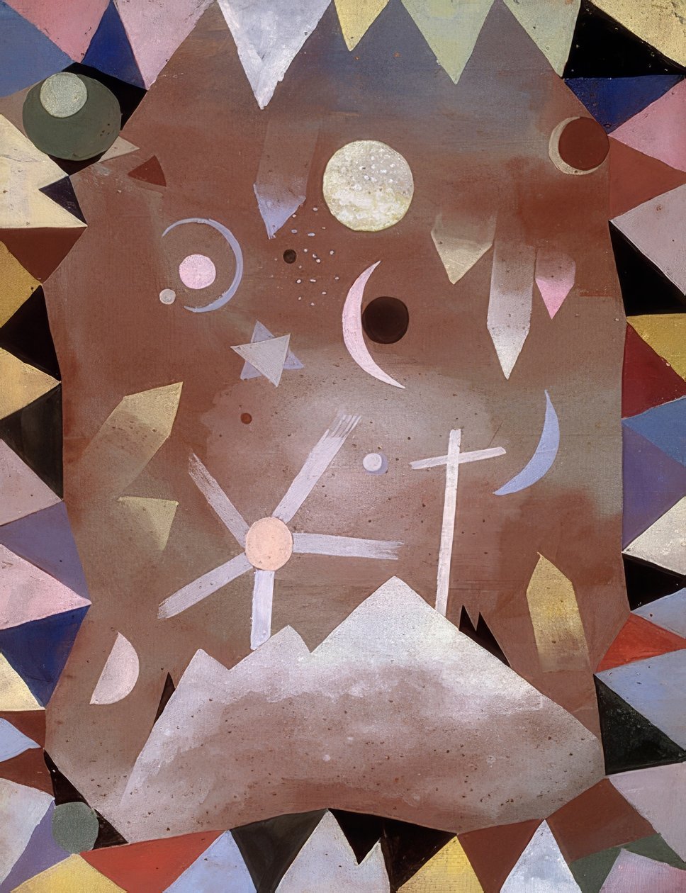 Über Bergeshöhe von Paul Klee