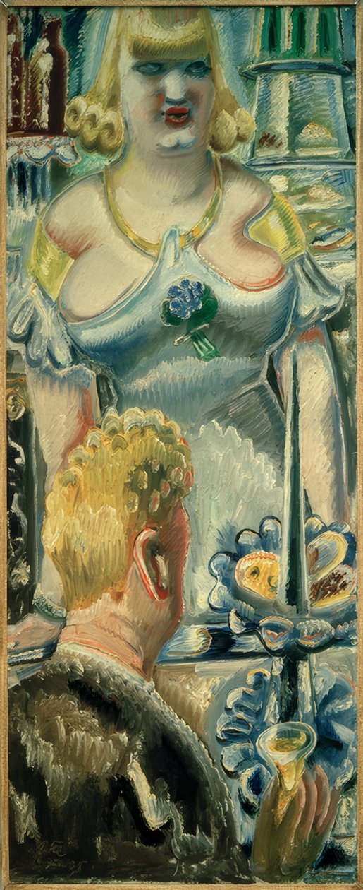 Blonde Bardame mit Herr von Paul Kleinschmidt