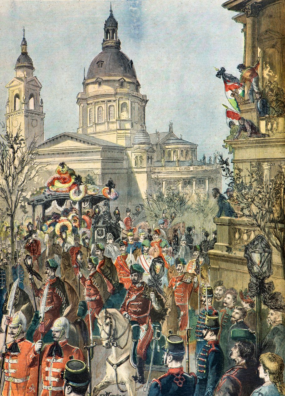 Die Trauerfeierlichkeiten für Lajos Kossuth von Paul Merwart