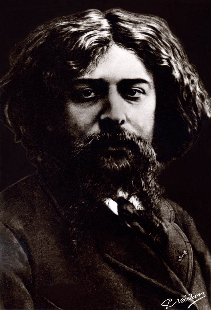 Alphonse Daudet, um 1880 (Foto) von Paul Nadar