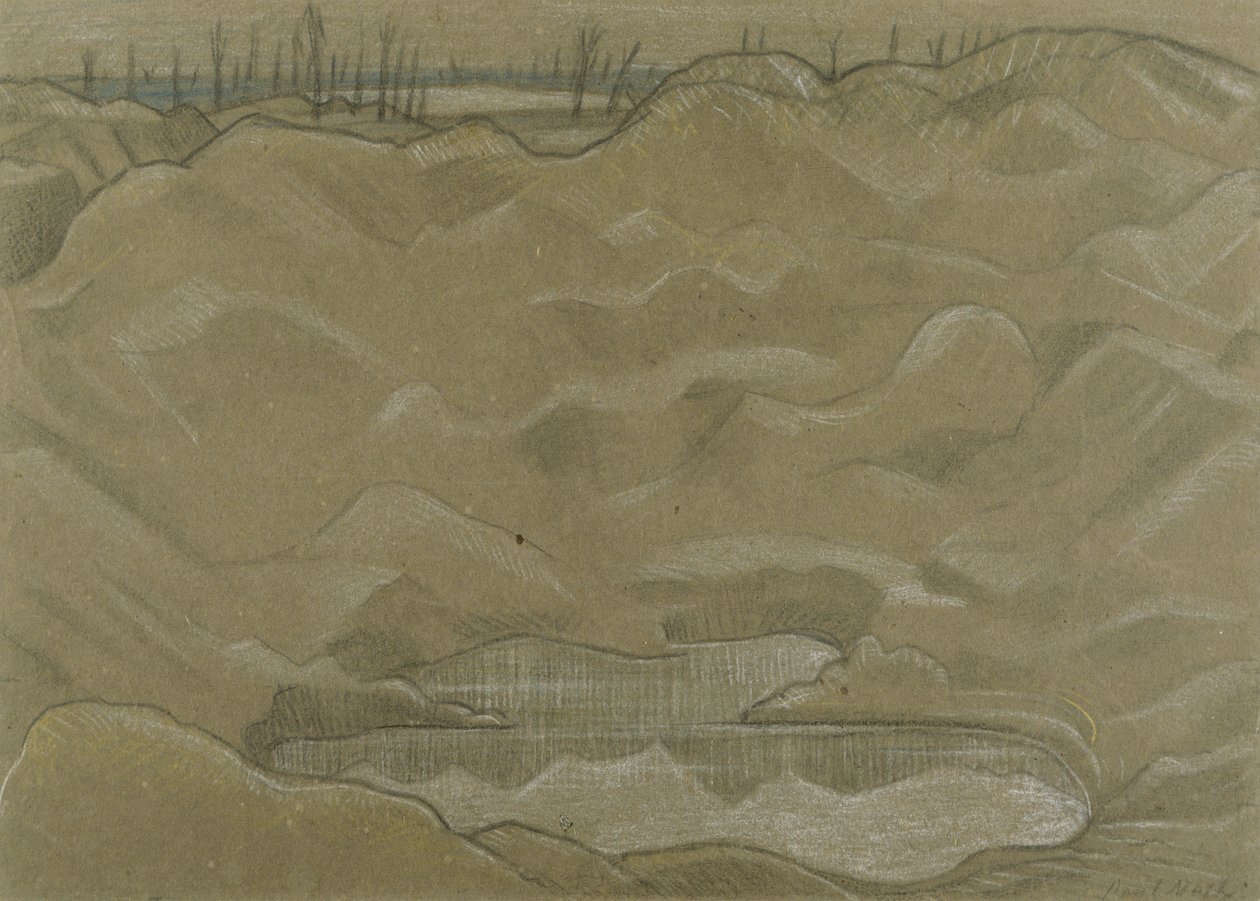 Ein Granattrichter von Paul Nash