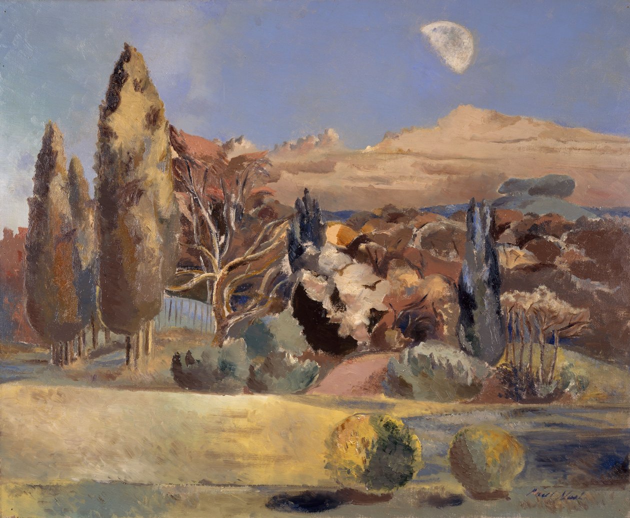 Landschaft des ersten Mondviertels von Paul Nash