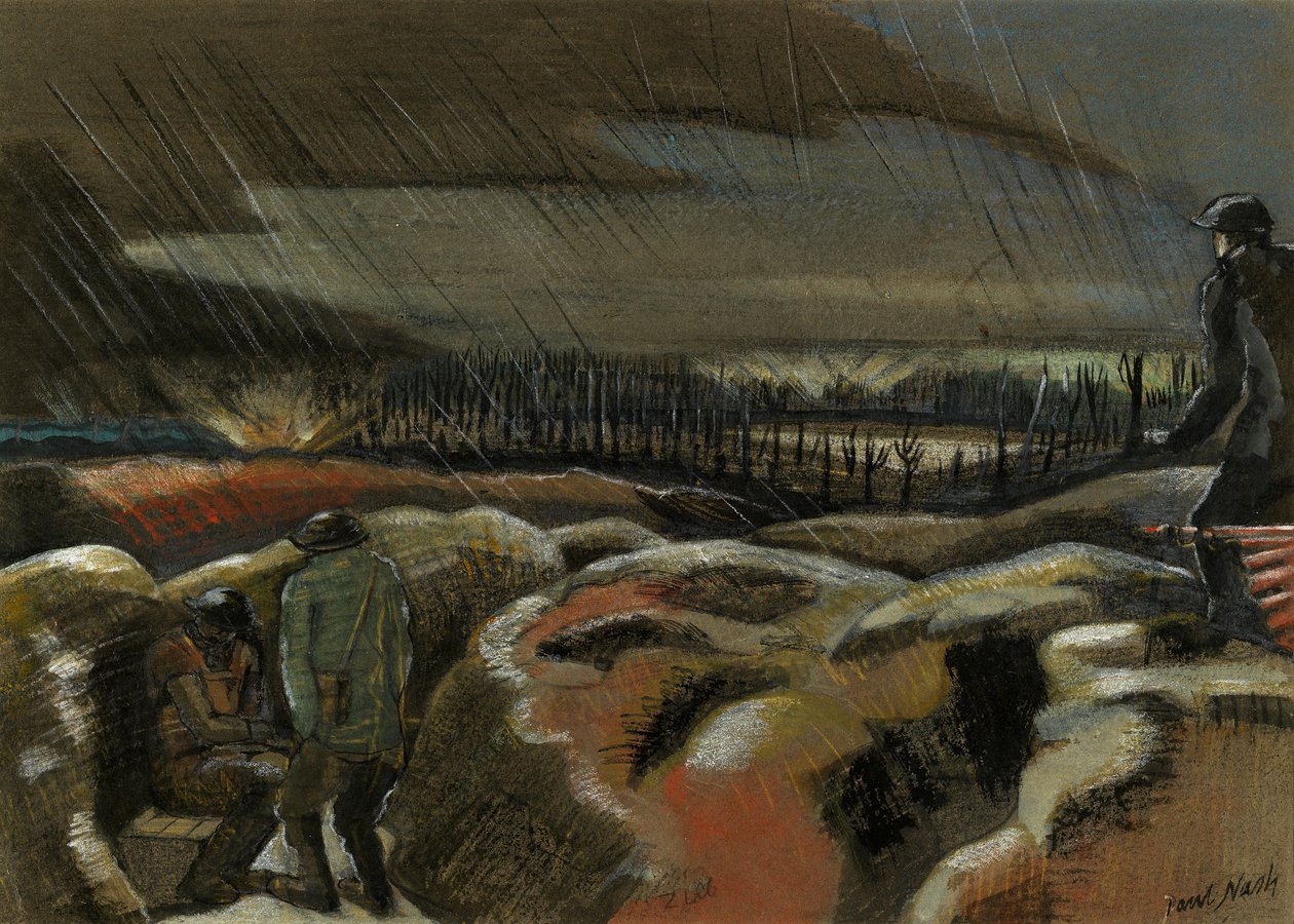 Granateinschlag, Zillebeke von Paul Nash