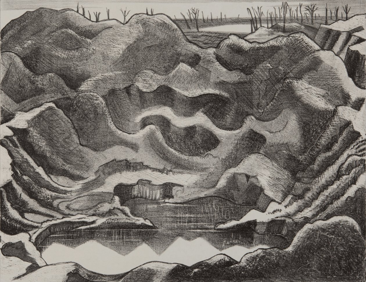 Der Minenkrater, Hügel 60, Ypern-Salient von Paul Nash
