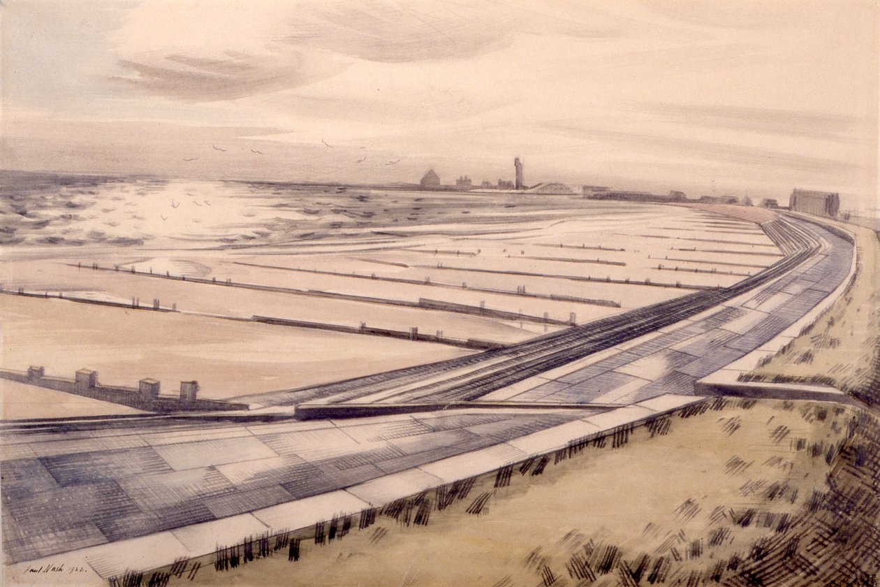 Die Küste, Dymchurch, Kent von Paul Nash