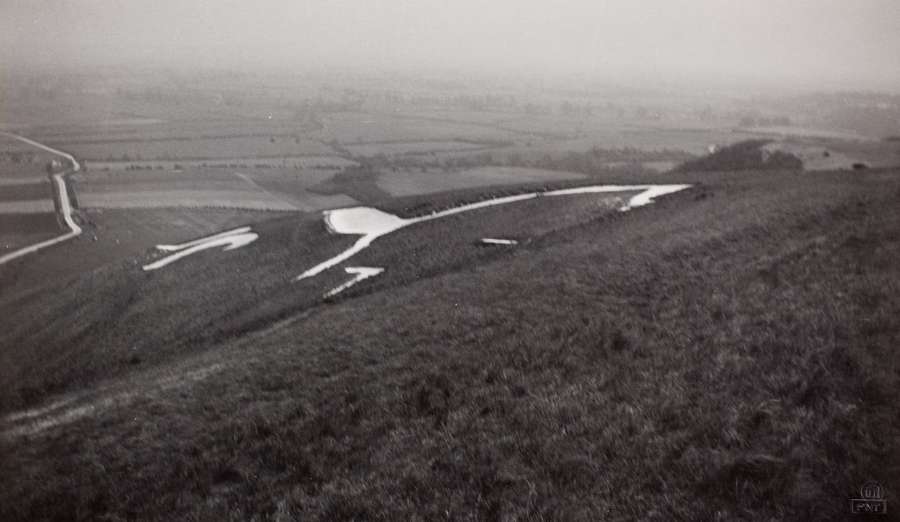 Das weiße Pferd, Uffington, Berkshire von Paul Nash