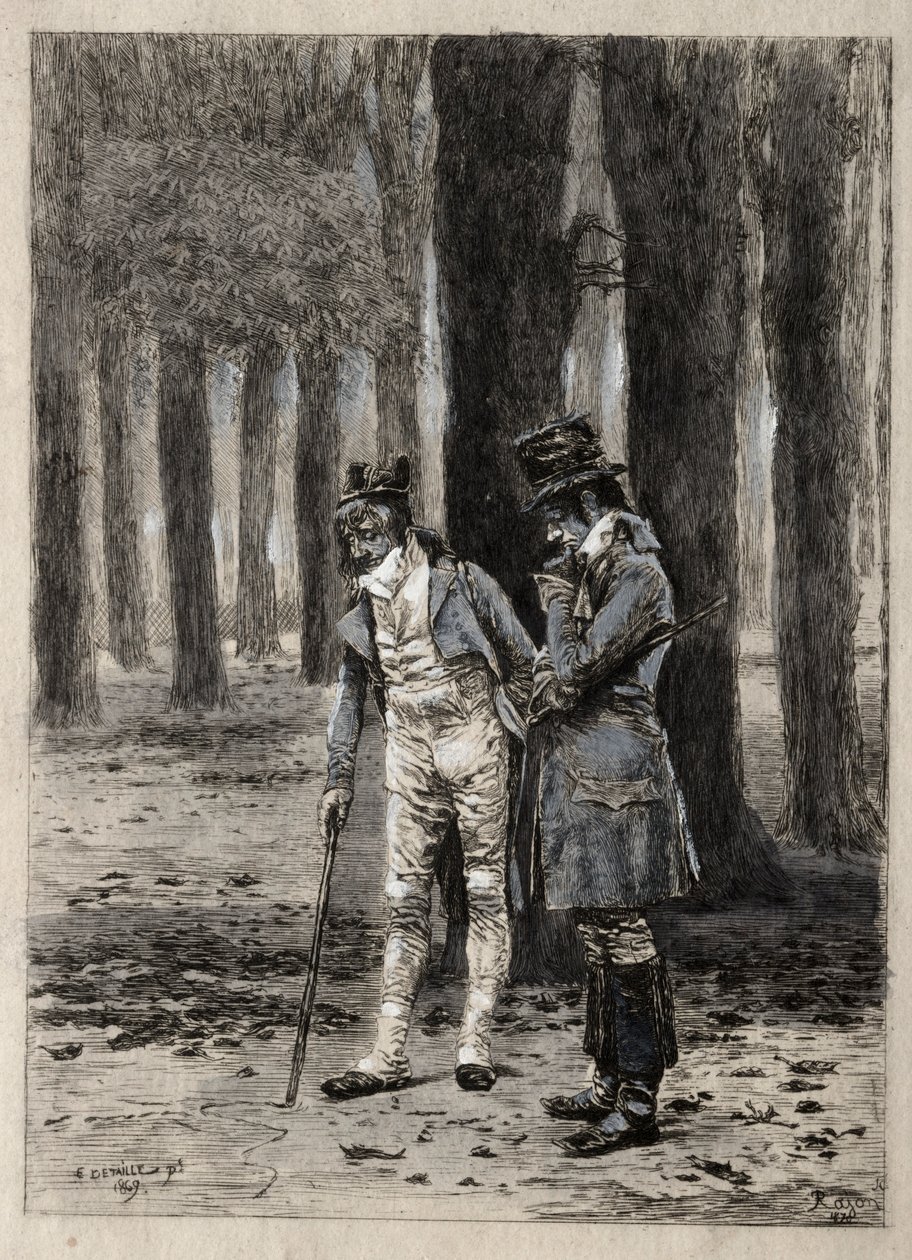 Studie von zwei Figuren von Paul Rajon