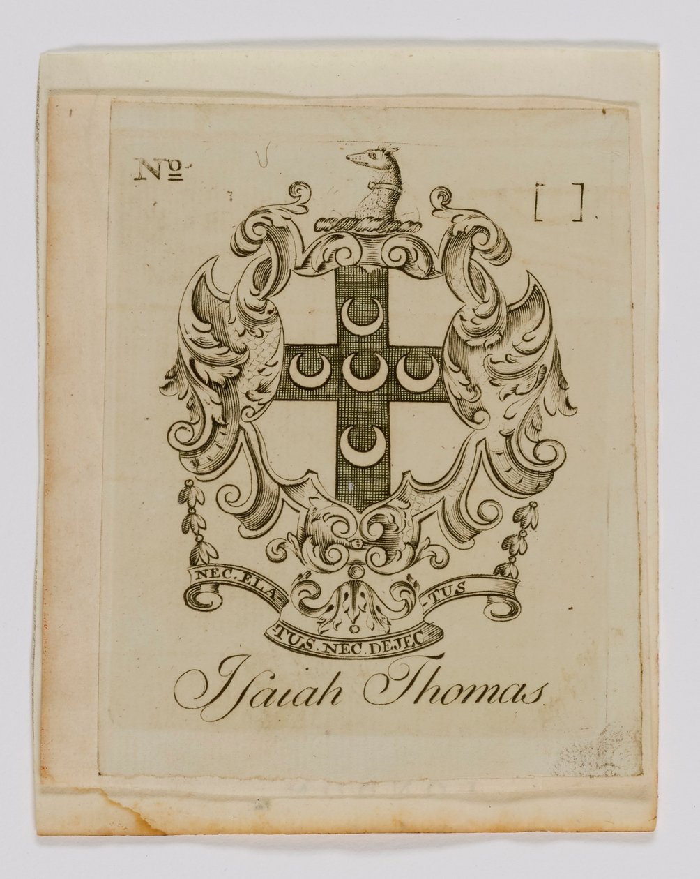 Isaiah Thomas Exlibris von Paul Revere