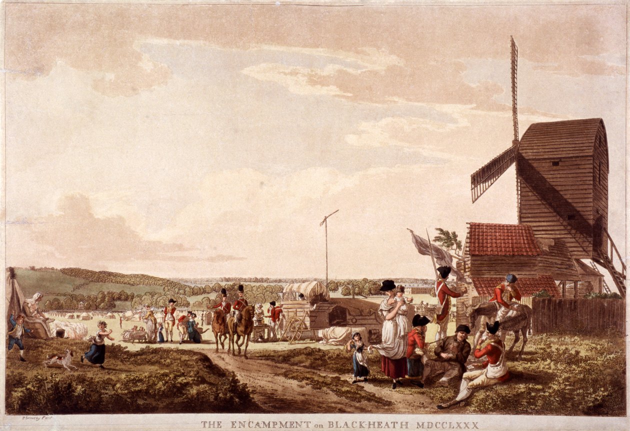 Lager auf Blackheath, Greenwich, London, 1780 von Paul Sandby