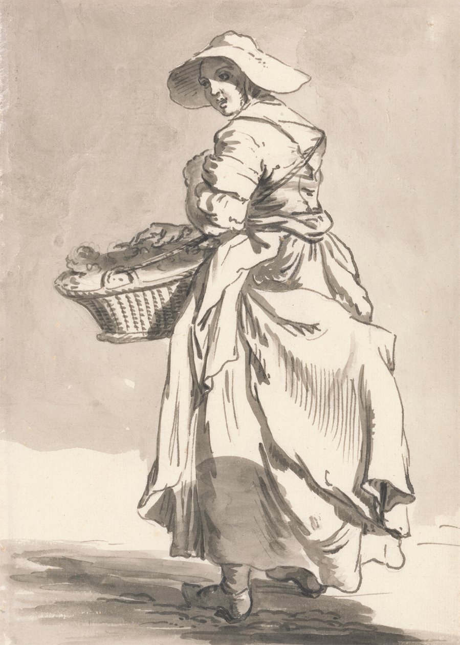 Londoner Rufe: Blumen von Paul Sandby