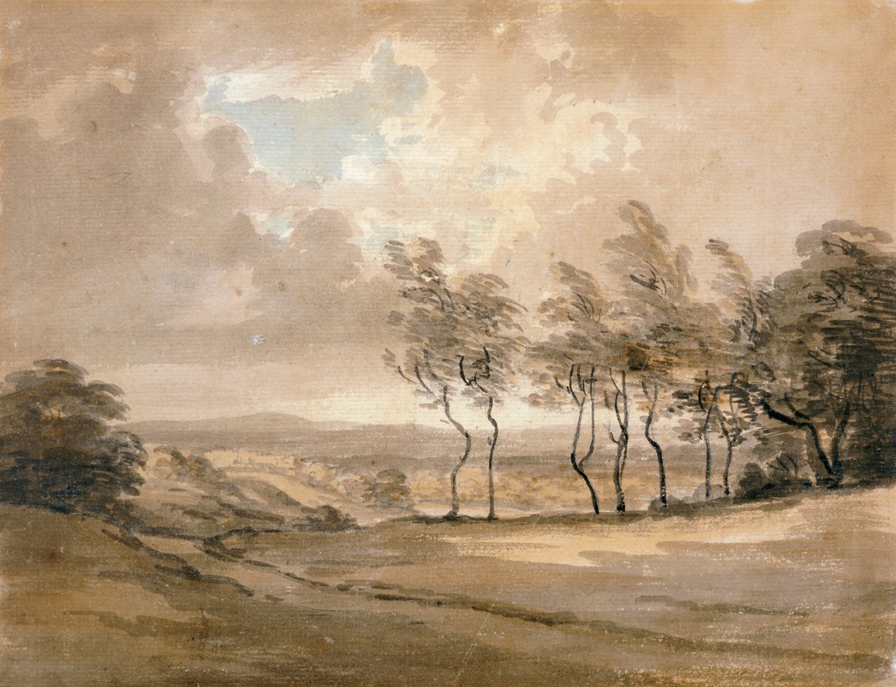 Ansicht von Hampstead Heath, 18. Jahrhundert von Paul Sandby