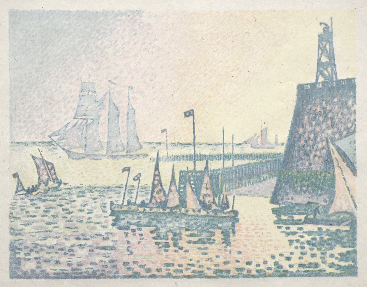 Abend, Der Steg in Vlissingen von Paul Signac
