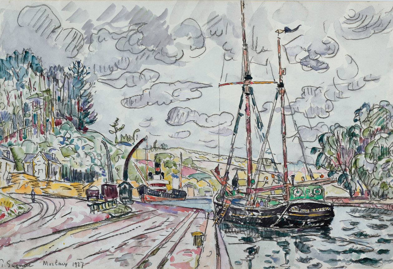 Landschaft bei Pontrieux, 1927 von Paul Signac