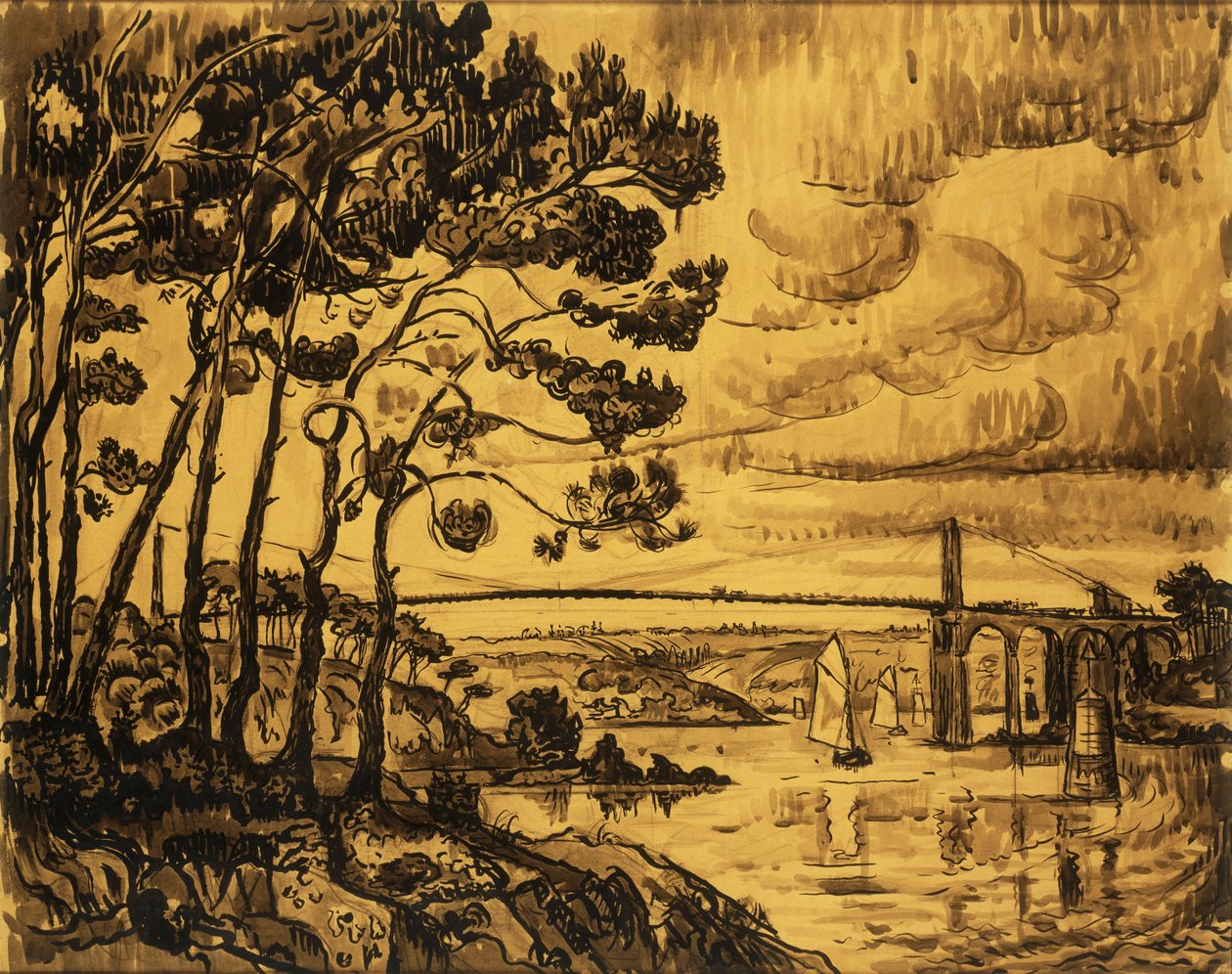 Le Pont de Lezardrieux, 1922 von Paul Signac