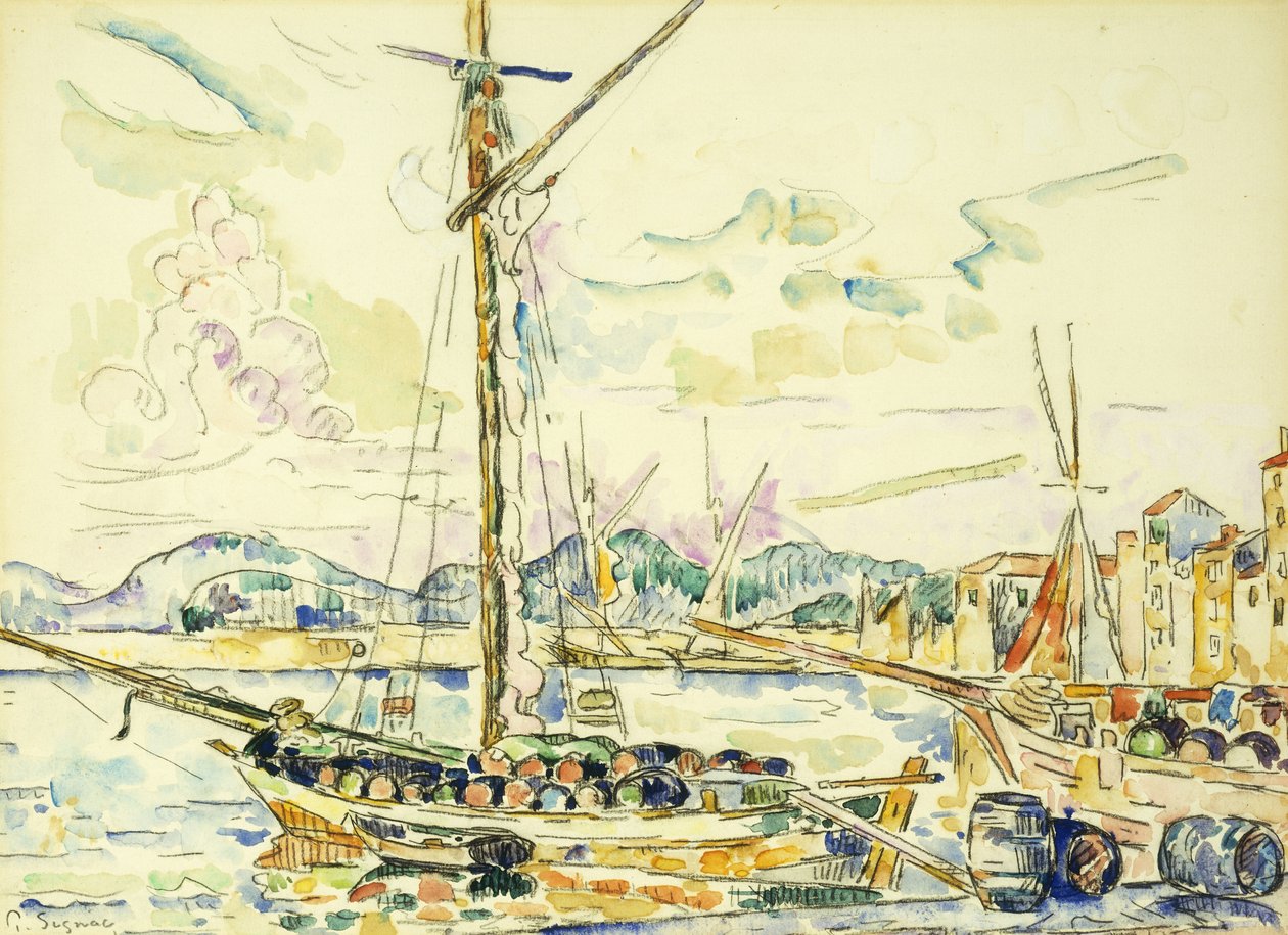 Der Hafen von Saint-Tropez von Paul Signac